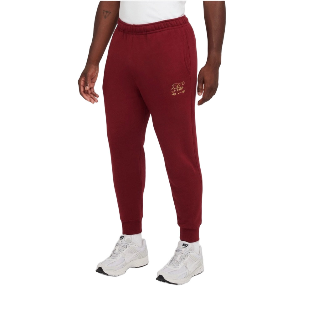 Nike nsw club joggers maroon and gold sweatpants